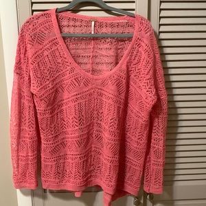 FREE PEOPLE cotton open mesh sweater. Size M